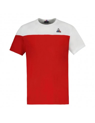 CAMISETA HOMBRE LE COQ SPORTIF BAT TEE SS Nº3 ROJO/BLANCO