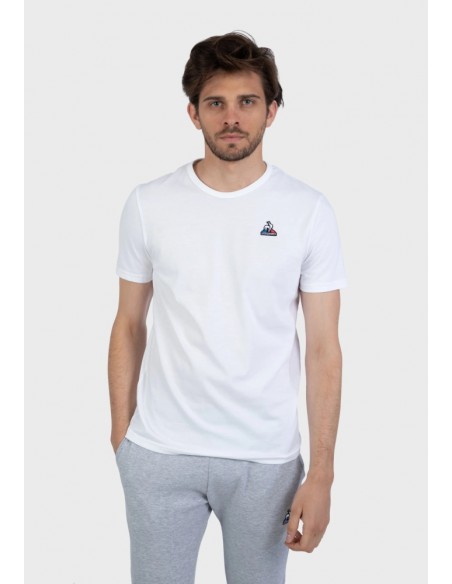 CAMISETA HOMBRE LE COQ SPORTIF TEE SS PRESENTATION COTON BLANCO