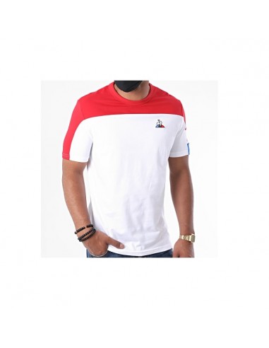 CAMISETA HOMBRE LE COQ SPORTIF TRI TEE SS Nº1 BLANCO/ROJO