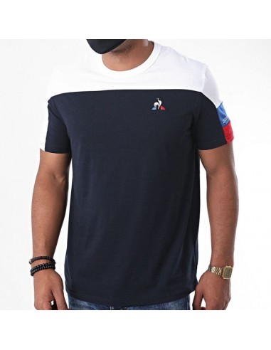 CAMISETA HOMBRE LE COQ SPORTIF TRI TEE SS Nº1 MARINO/BLANCO