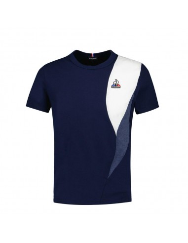 CAMISETA HOMBRE LE COQ SPORTIF SAISON 1 TEE SS Nº1 AZUL MARINO/BLANCO