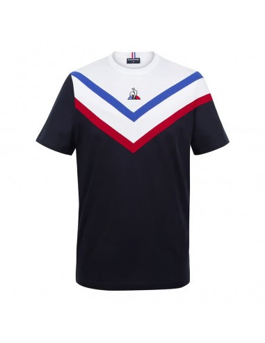 CAMISETA HOMBRE LE COQ SPORTIF TRI TEE SS Nº1 MARINO/BLANCO