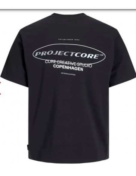 Camiseta JACK & JONES JCOPACER BACK PRINT TEE 12273297 NEGRO Negro