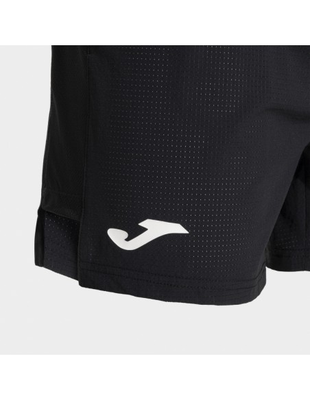 Pantalon corto negr0 R-City running Joma negro hombre