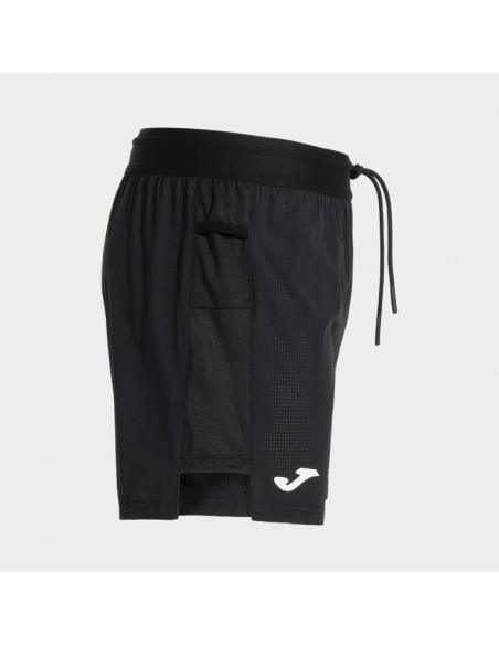 Pantalon corto negr0 R-City running Joma negro hombre