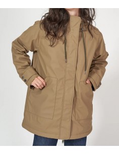 CHUBASQUERO CON FORRO BATELA MUJER TOSTADO