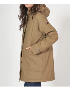 CHUBASQUERO CON FORRO BATELA MUJER TOSTADO 2