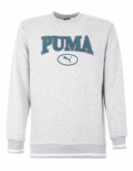PUMA Sudadera-PUMA SQUAD Crew FL B-676355-04-GRIS CLARO Niño